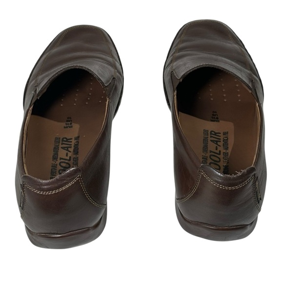 Mephisto Size 10 Cool Air Dark Brown Leather Slip On Loafers Driver - Picture 5 of 15